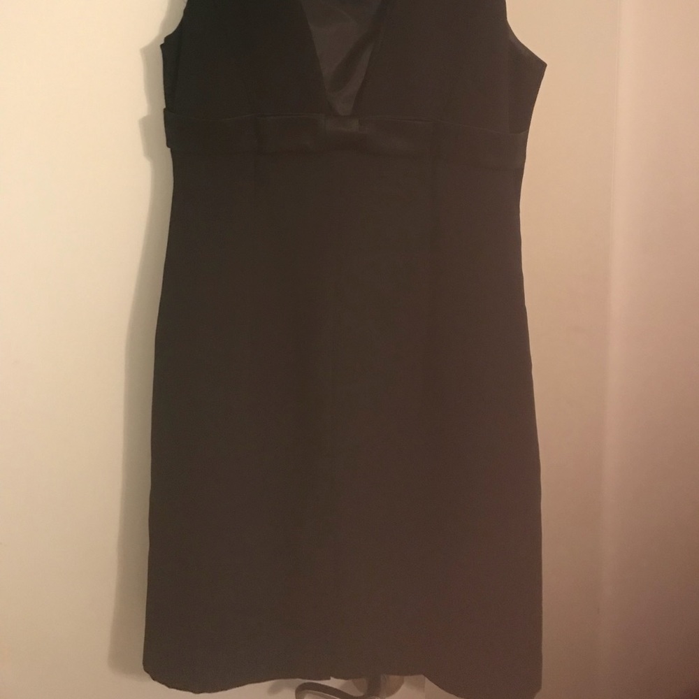Black lined cocktail dress